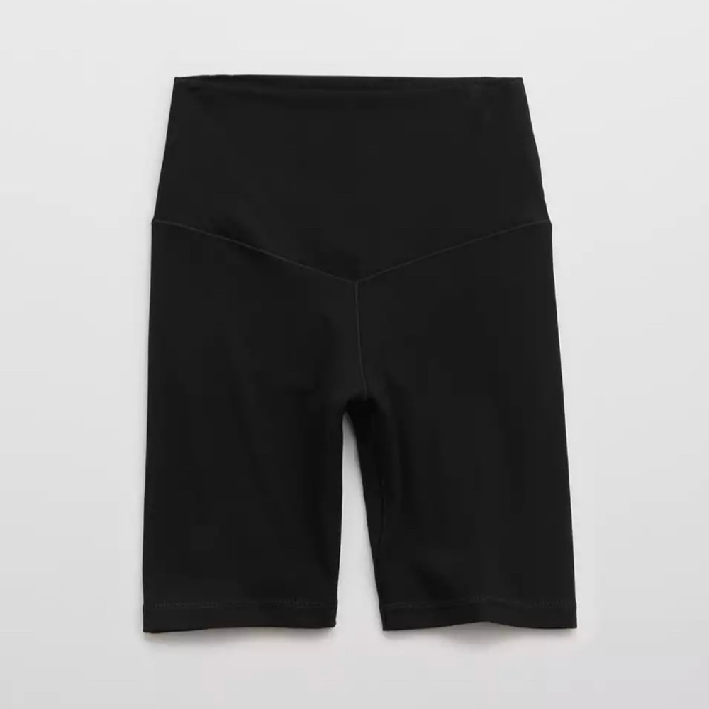 AERIE Offline 7” Biker Shorts - Black - Size L